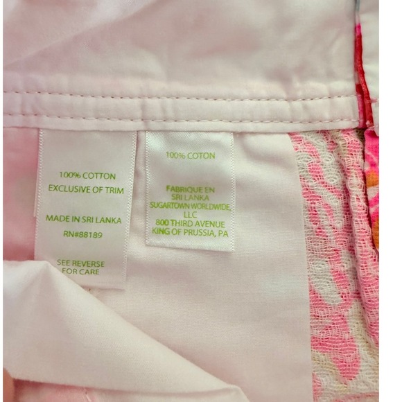 Lilly Pulitzer Callahan Shorts Pink Print Casual Everyday Sunny Day Size 0 - Picture 6 of 6